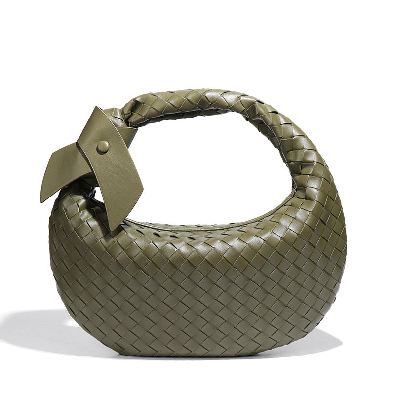 Women's Woven Fashion Knotted Round Large Capacity Handbags