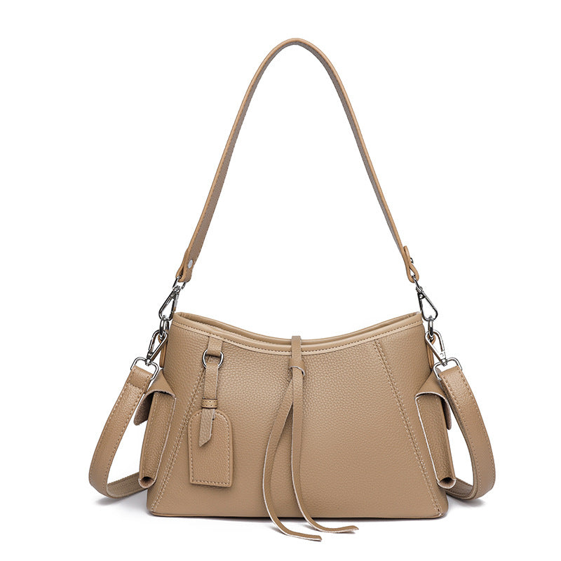 Women's First Layer Cowhide Leather Fashion Shopping Shoulder Bags