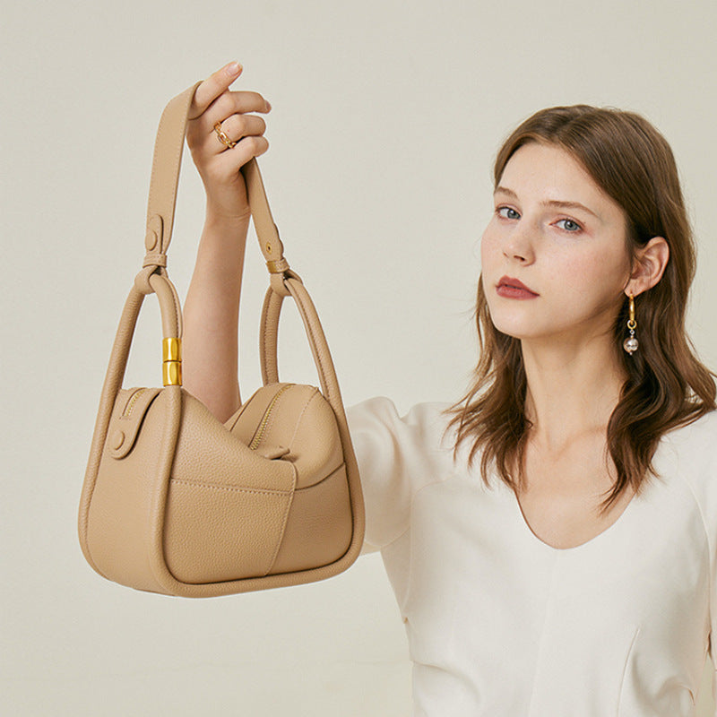 Women's First Layer Cowhide Leather Temperament For Shoulder Bags