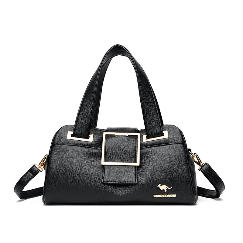 Women's Versatile Soft Leather Mom Fashion Handbags