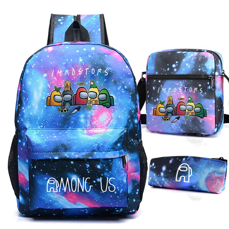 Game Among Space Killing Pencil Three-piece Backpacks