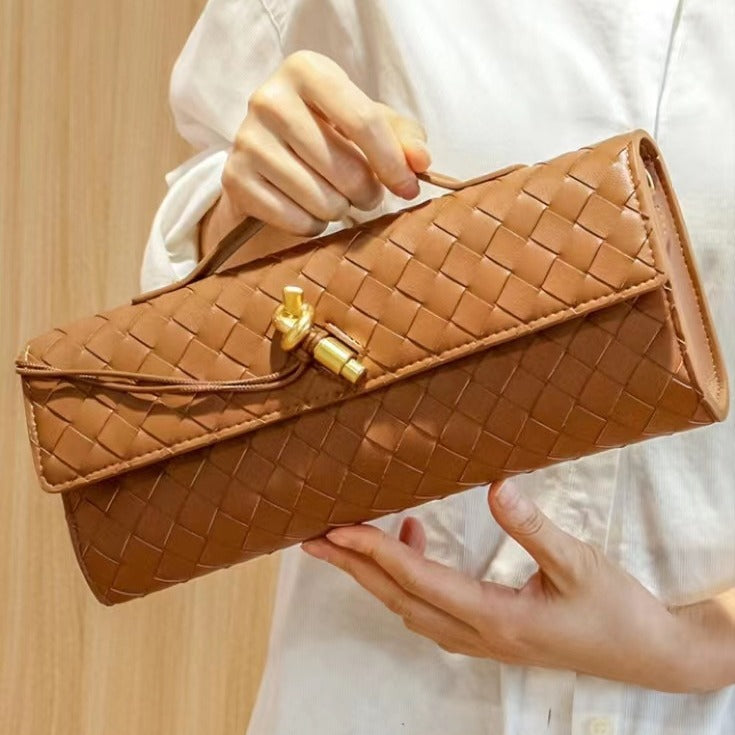New Hand-woven Hardware High-grade Leather Underarm Crossbody Bags