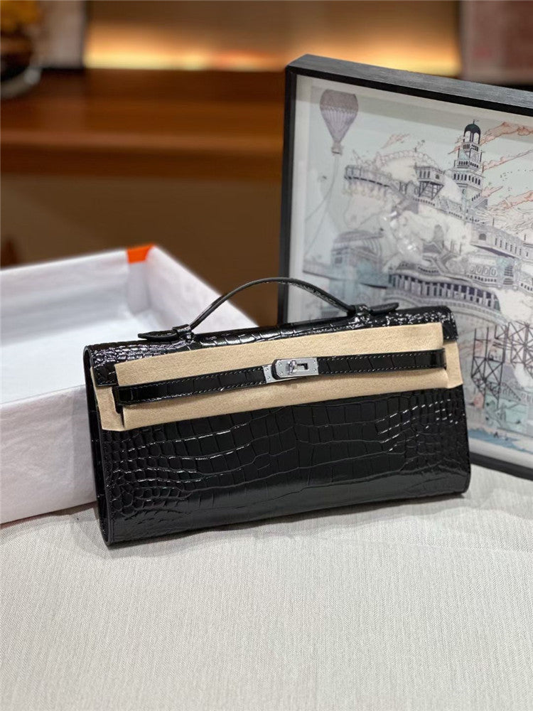 Fashion Kelly Palm Print Underarm Leather Shoulder Bags