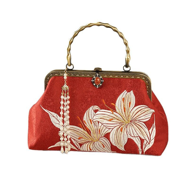 Style Embroidered Ancient Cheongsam Banquet Clutch Handbags