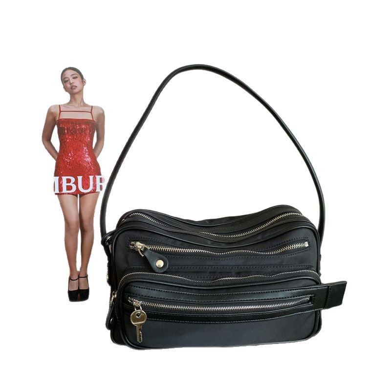 Than Design Zipper Motorcycle Underarm Fashion Bags