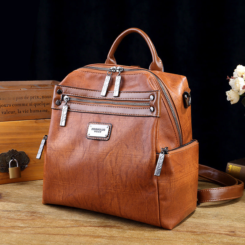 Women's Retro Style Single Pillow Large Capacity Backpacks