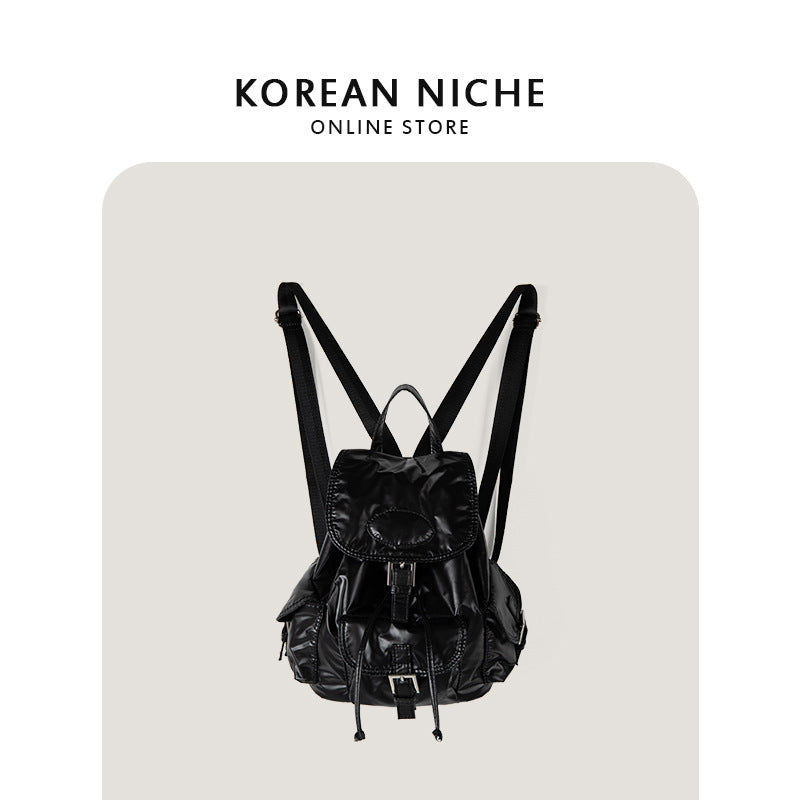 Korean Drawstring Large Capacity Flip Design Backpacks