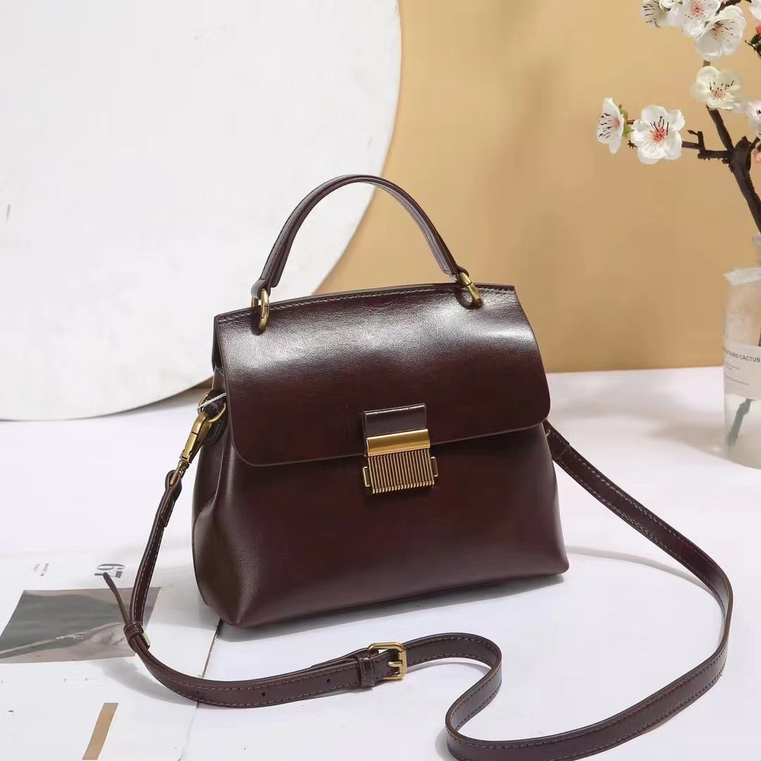 Women's Fashion Genuine Leather Plant Practical Crossbody Bags