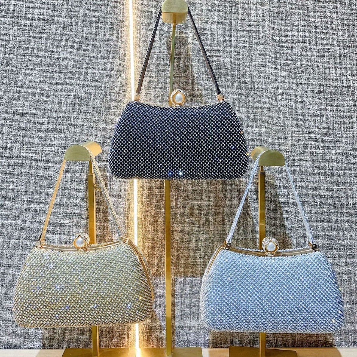 Retro Dinner Rhinestone Full Diamond Dress Evening Bags
