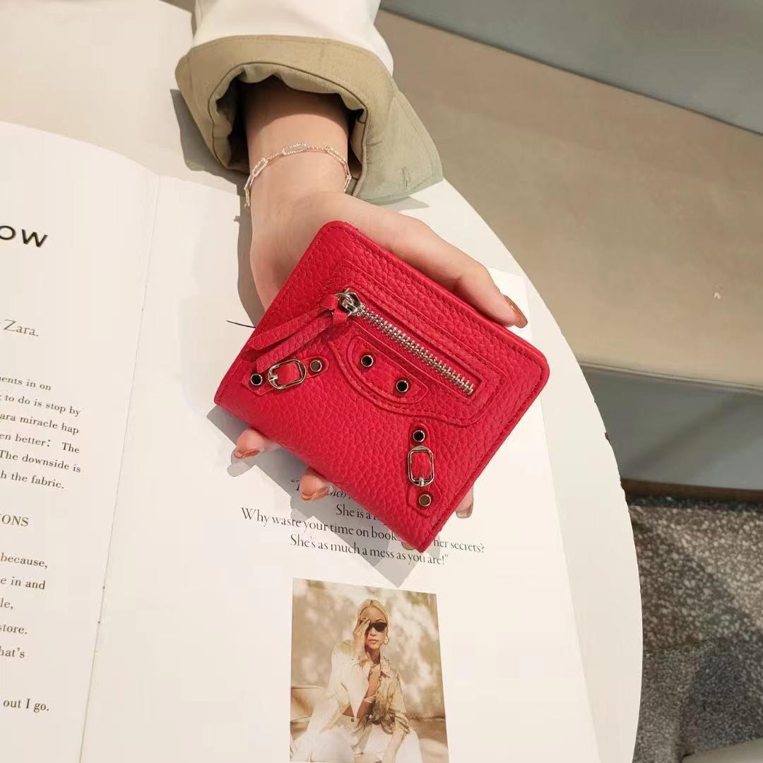 Women's Trend Short Thin Soft Leather Clamp Ladies Wallets