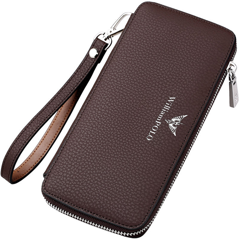 Men's Cowhide Pure Leather Multiple Slots Genuine Men's Wallets