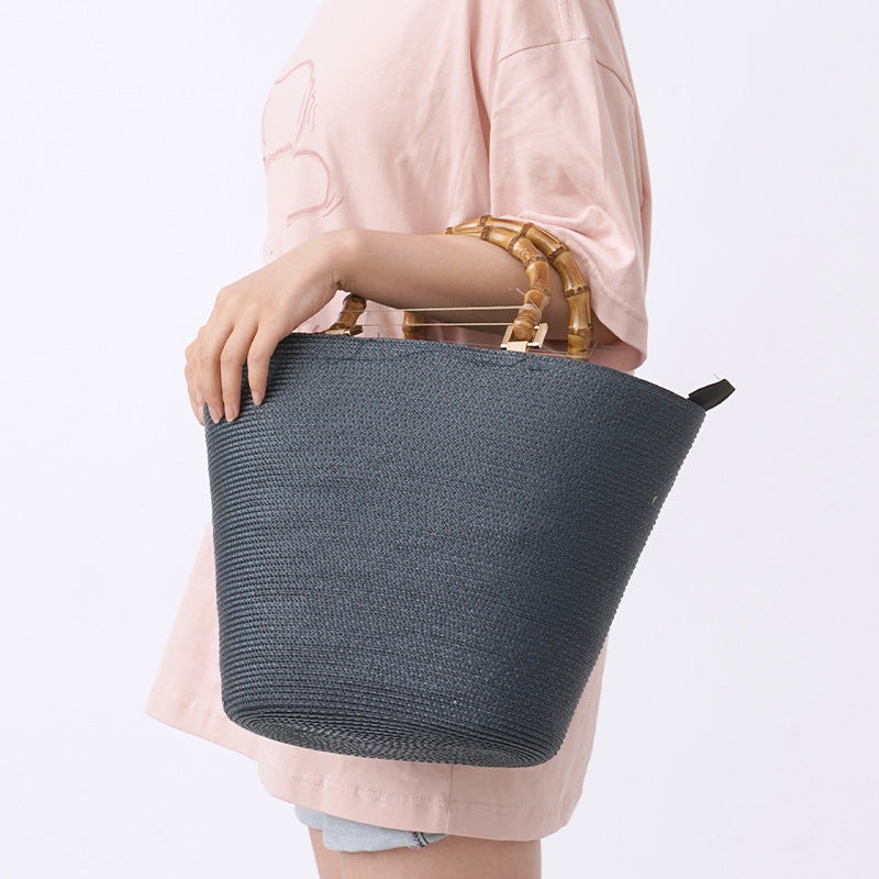 Straw Bamboo Grass Woven Large Capacity Handbags