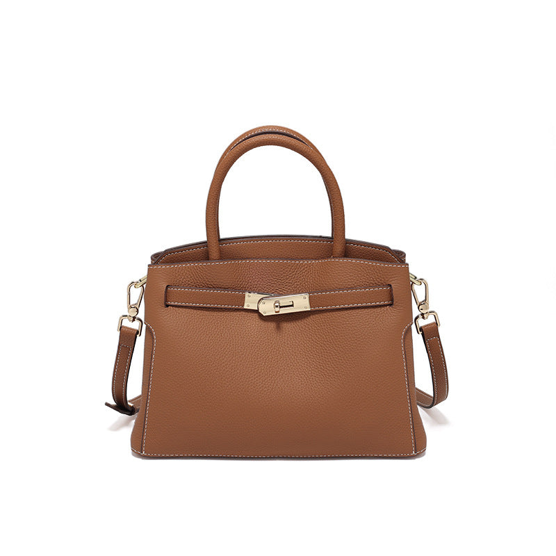 Women's Large Capacity Light Luxury Genuine Leather Handbags