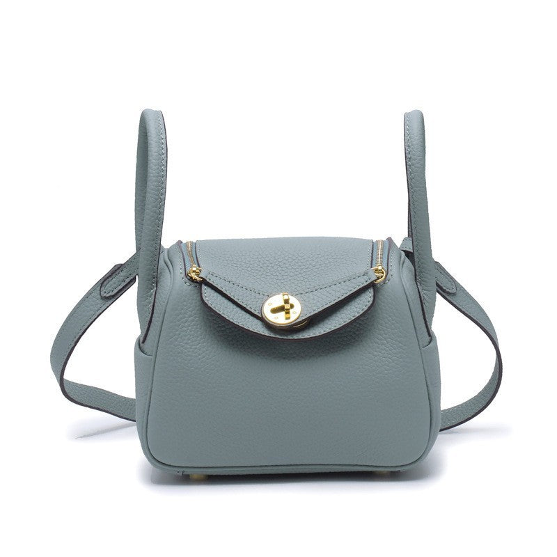 Layer Cowhide Lychee Pattern Lindy Doctor Genuine Leather Crossbody Bags