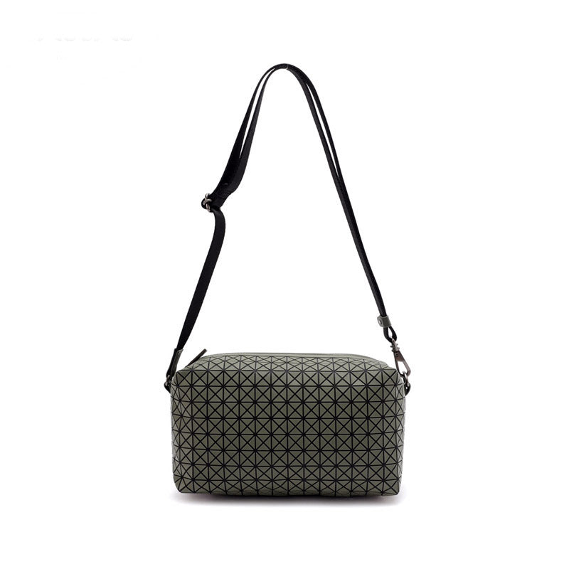 Women's Original Geometric Diamond Silicone Plaid Saddle Shoulder Bags