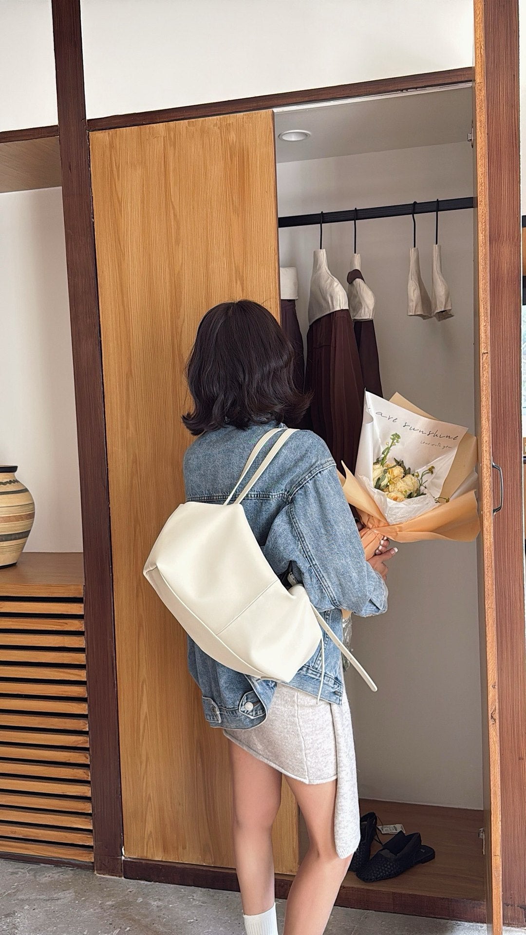 Cowhide Retro Lazy Style Soft Large Shoulder Bags