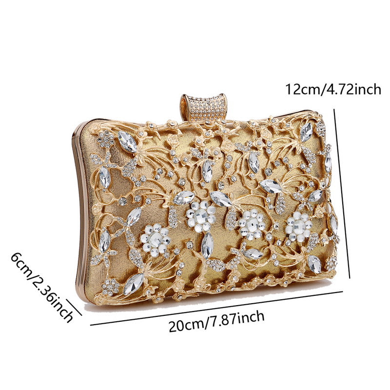 Women's Inlaid With Diamond Dinner Fashion Party Evening Bags