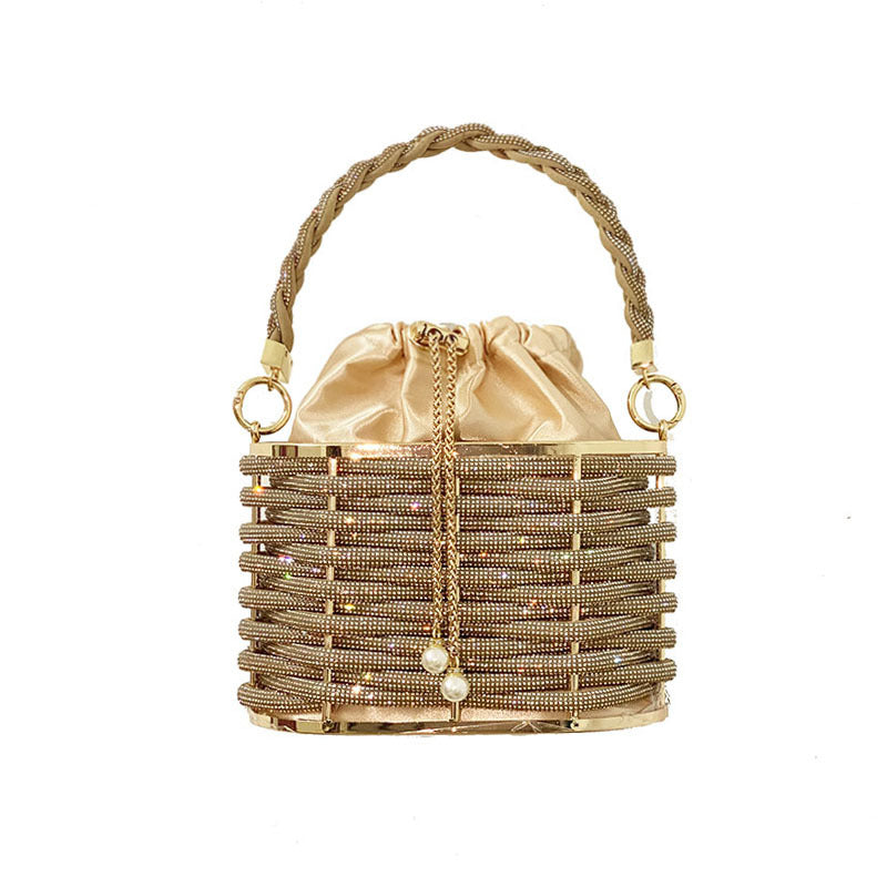 Women's Luxury Fashion Simple Hand-woven Screw Pattern Shoulder Bags