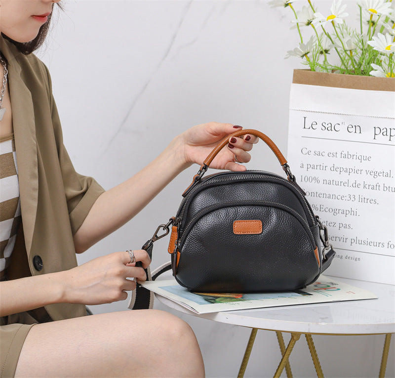 Women's Genuine Leather First Layer Cattlehide Fashion Portable Large Capacity Bags