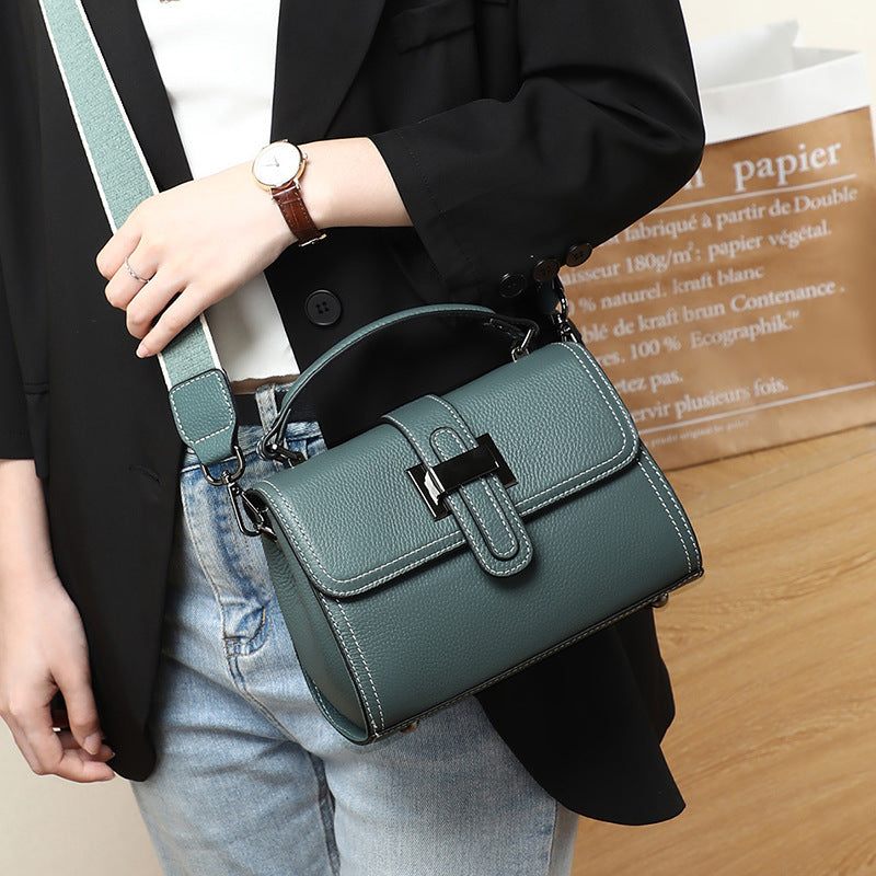 Women's Commuter Fashionable High-grade Genuine Leather Portable Crossbody Bags