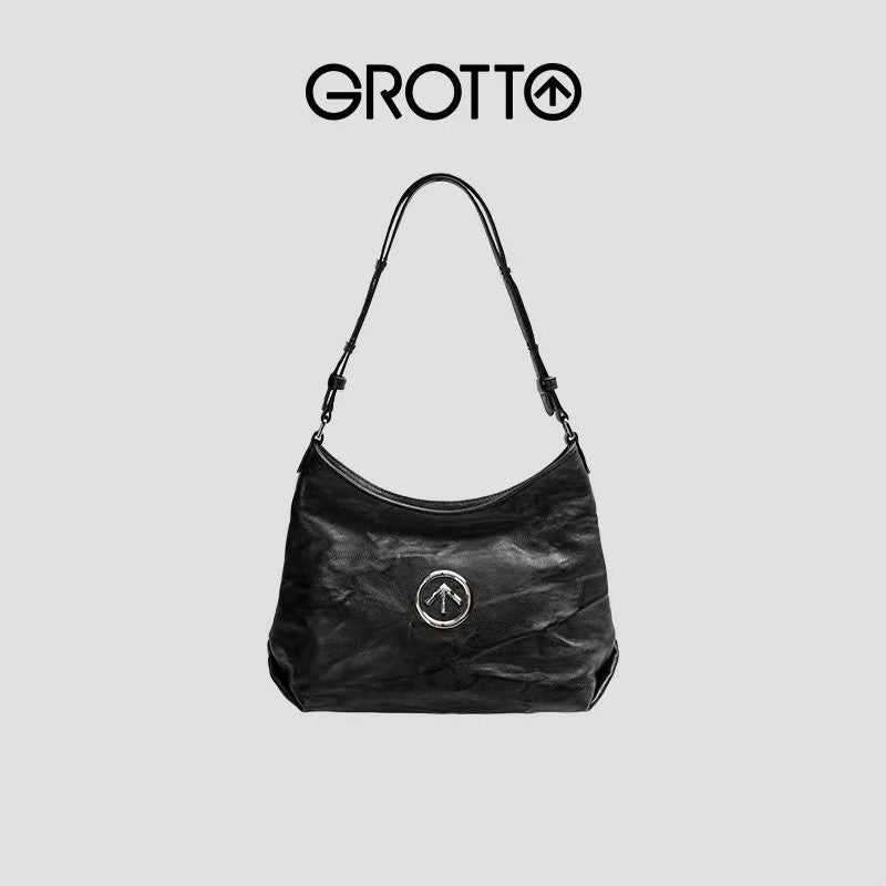 Garbage Black Stone Mother Vegetable Tanned Shoulder Bags