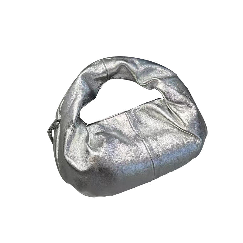 Women's Cloud Chain Genuine Leather Sier High Handbags