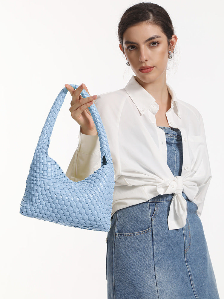 Women's Handmade Woven Lunch Box High-grade Underarm Armpit Bags
