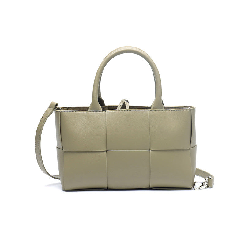 Song Authentic Leather Weave Shopping Hand Handbags
