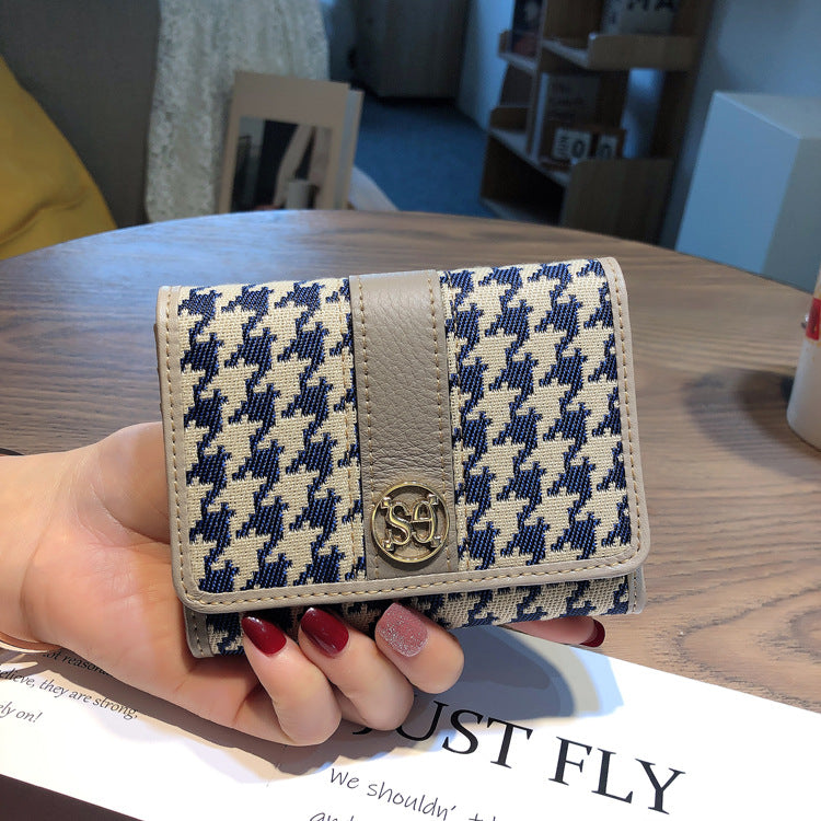 Women's Short Genuine Leather Thin Driving License Ladies Wallets