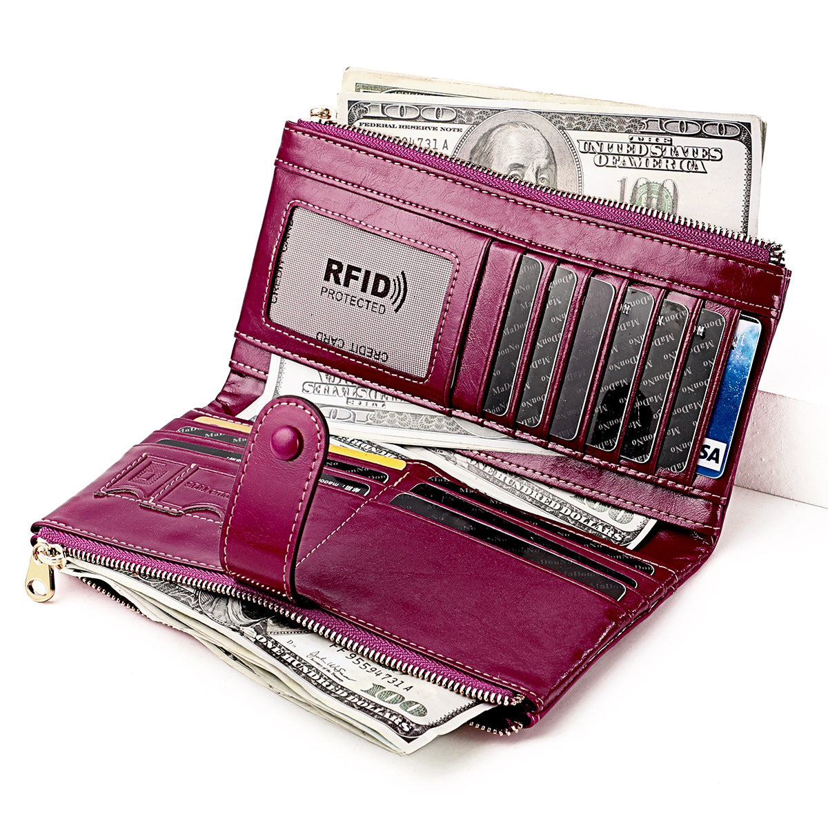 Women's Korean Fashion Mobile Clutch Swiping Long Ladies Wallets