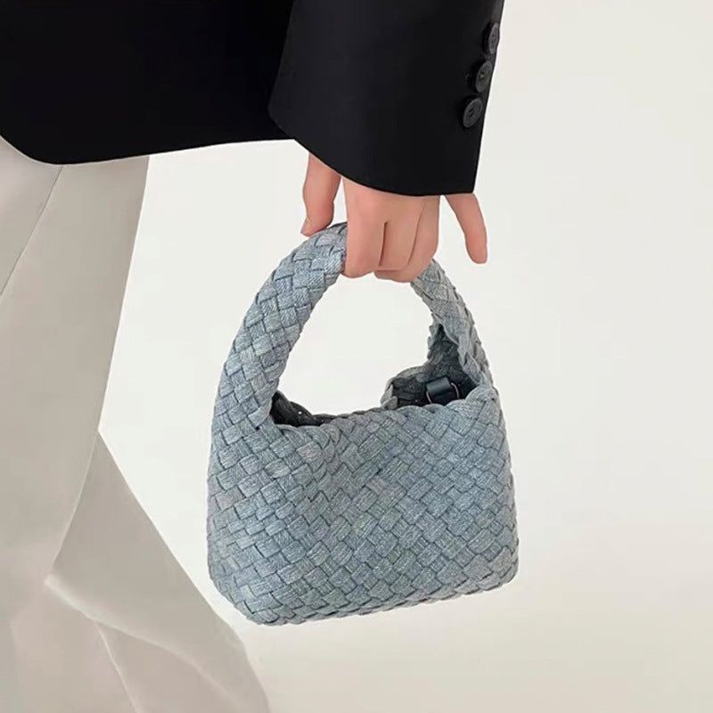 Women's Denim Hand-woven Snowflake Retro Summer High Handbags