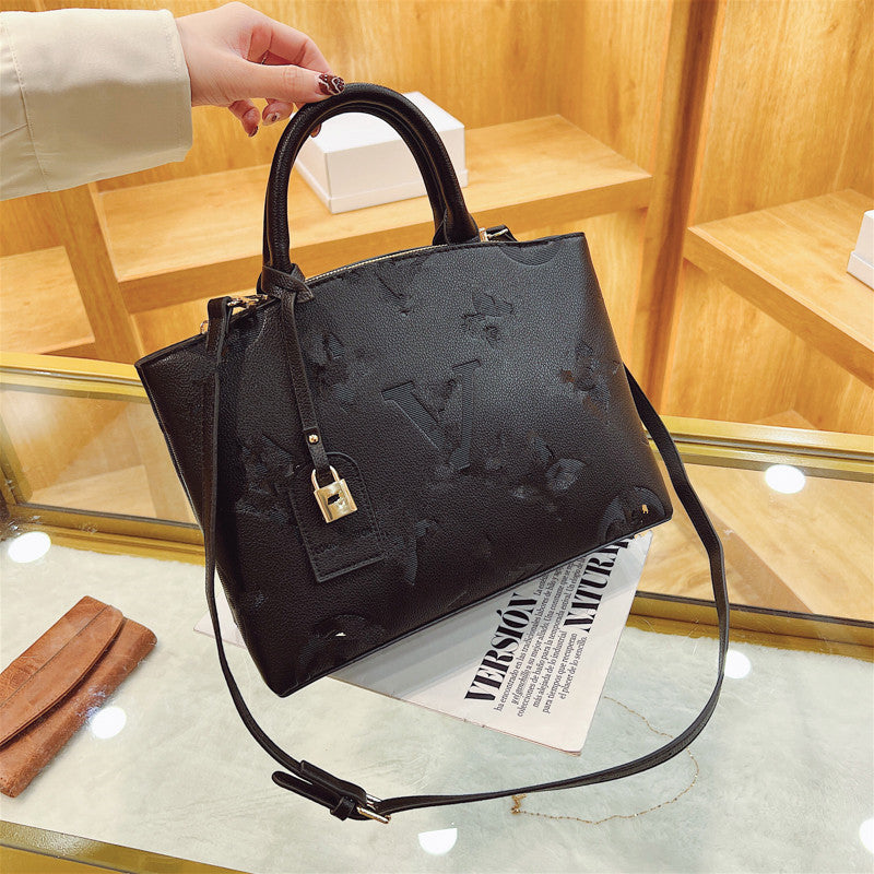 Women's Creative Embossed Large Capacity Portable Handbags