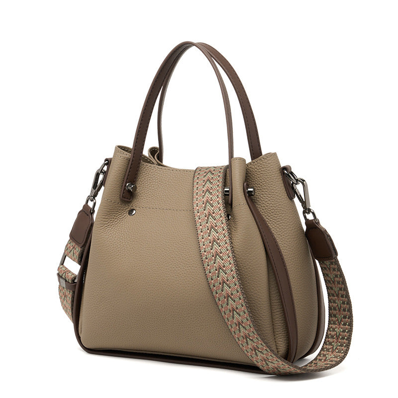 Women's Spring First Layer Cowhide Texture Fashion Shoulder Bags