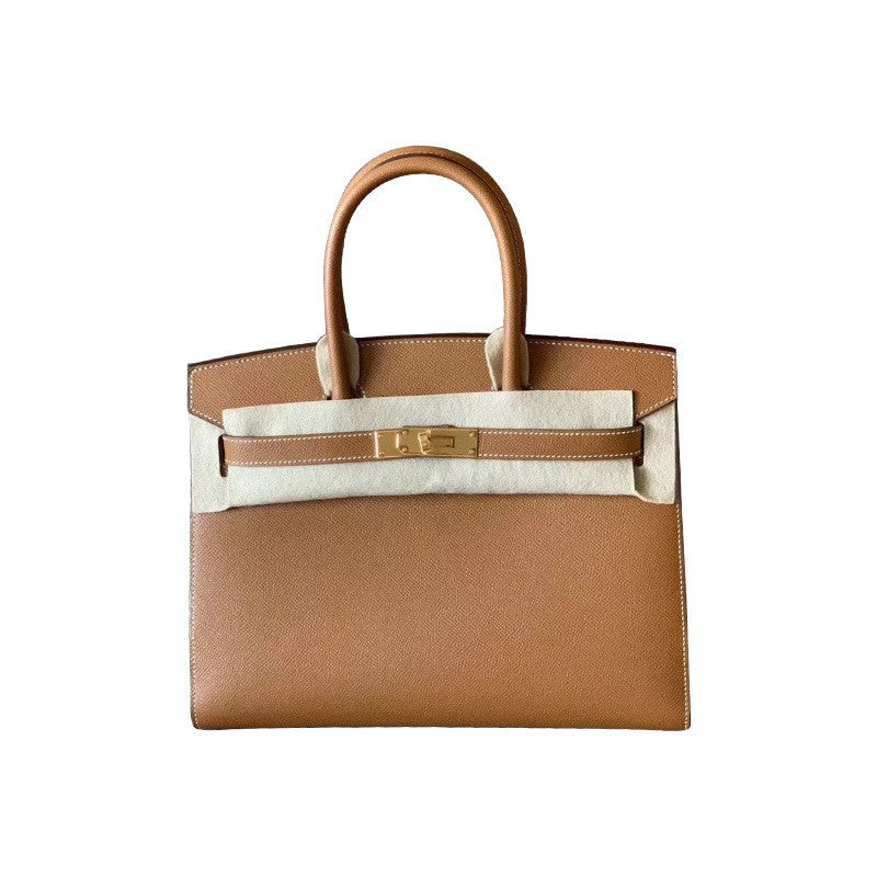 Palm Print Large Capacity Bridal Wedding Cowhide Kelly Handbags