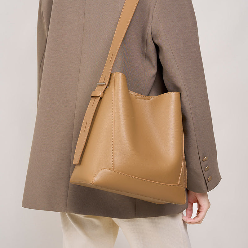 Women's Selection Of Niche High-grade Genuine Leather Cowhide Shoulder Bags