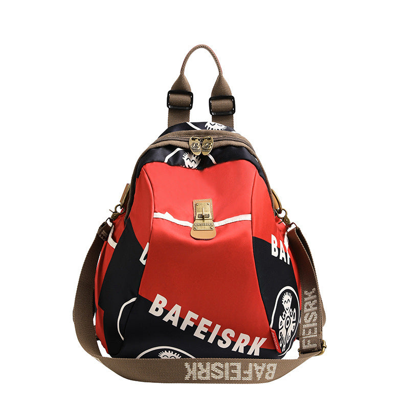 Printed Oxford Cloth National Fashion Large Backpacks