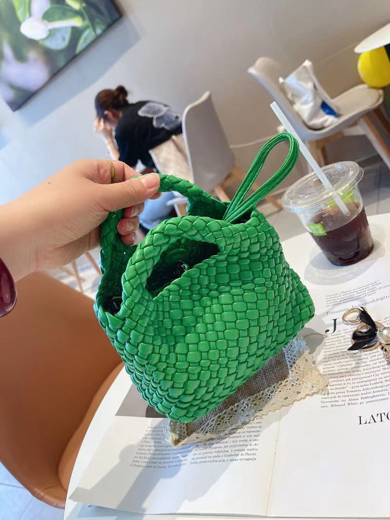 Woven Handmade Mini Portable Vegetable Basket Bags