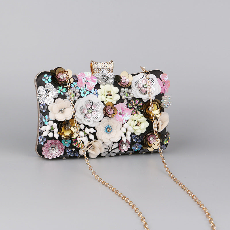Women's Handmade Flower Embroidery Dinner Fashion Banquet Evening Bags