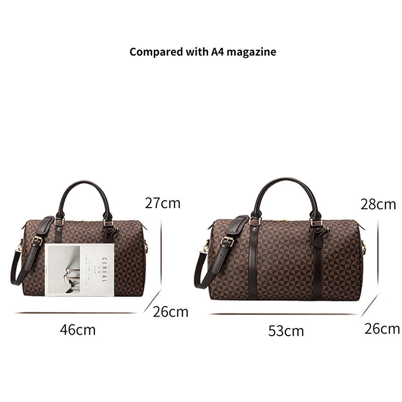 Women's Long-distance Large Capacity Business Printing Boston Handbags