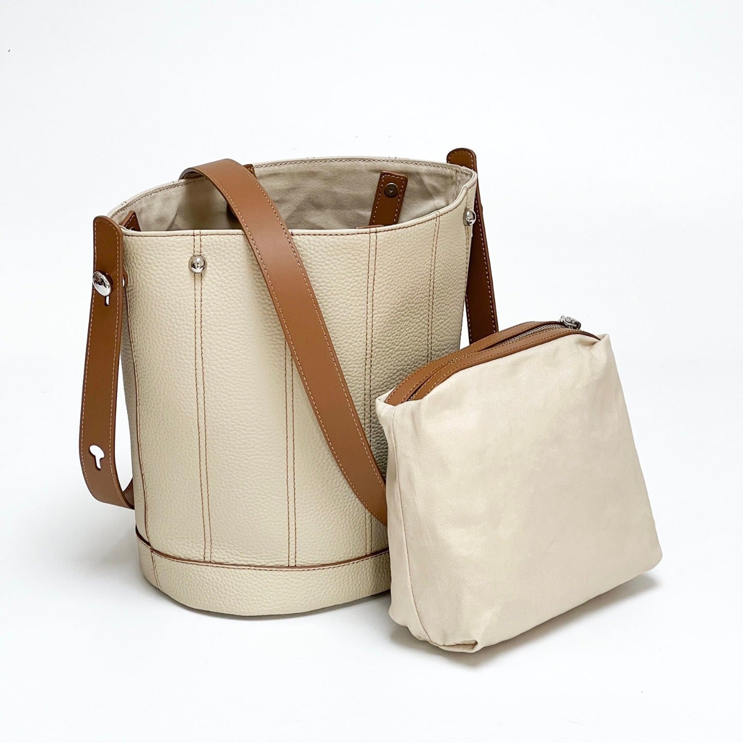 Niche Designer Genuine Leather Vegetable Basket Bags