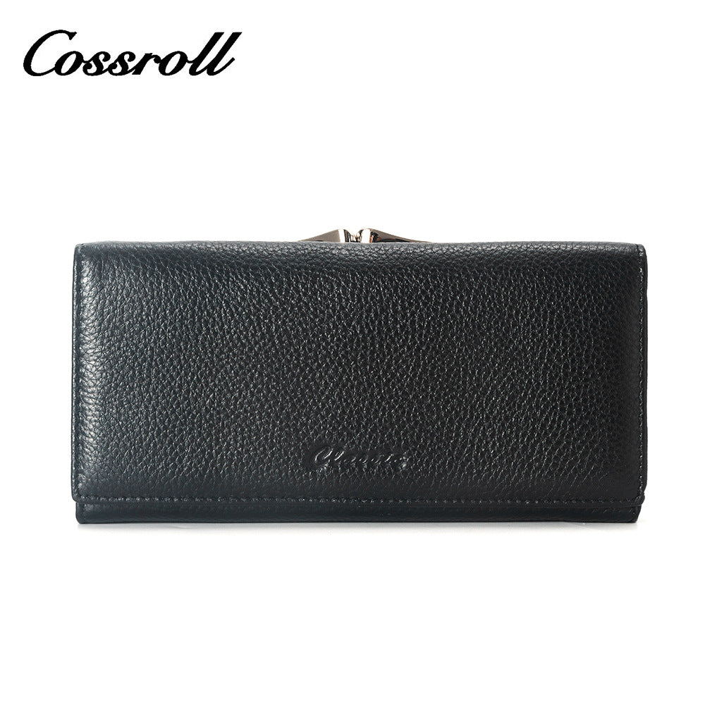 Women's Large Capacity Long Zipper First Layer Ladies Wallets