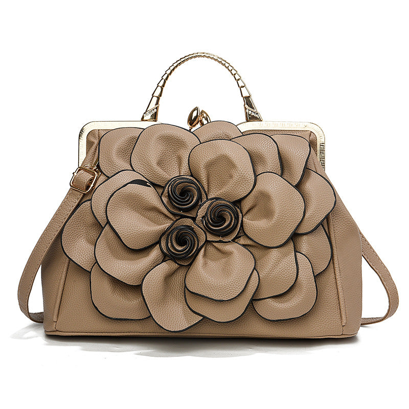 Women's Fashion Flower Bridal Wedding Elegant Large Shoulder Bags