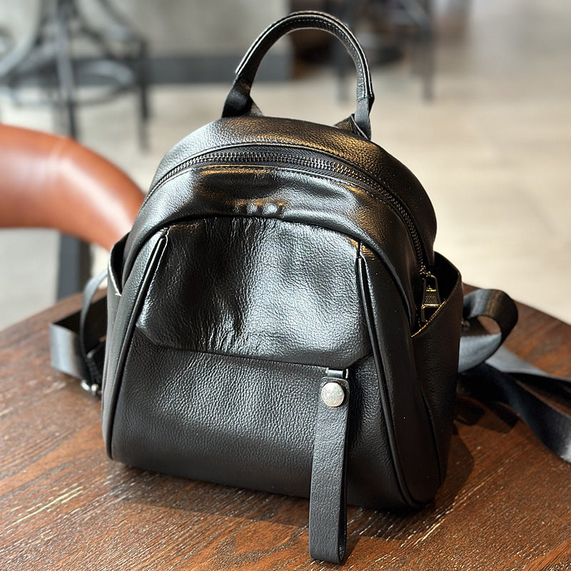 Women's First Layer Cowhide Fashion Genuine Leather Backpacks