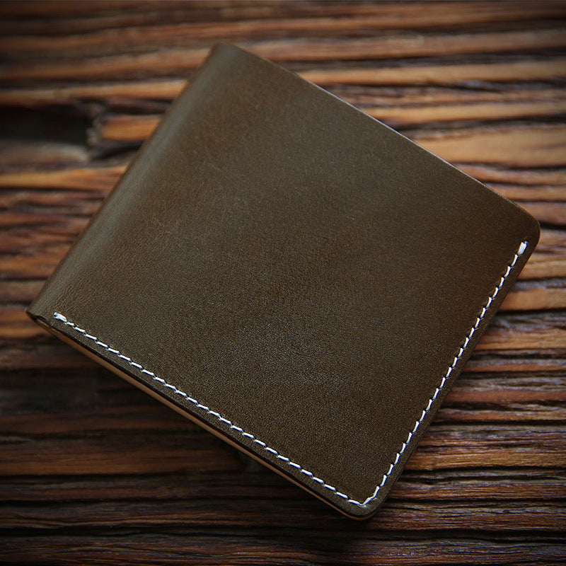 Men's Handmade Retro Leather First Layer Cowhide Men's Wallets