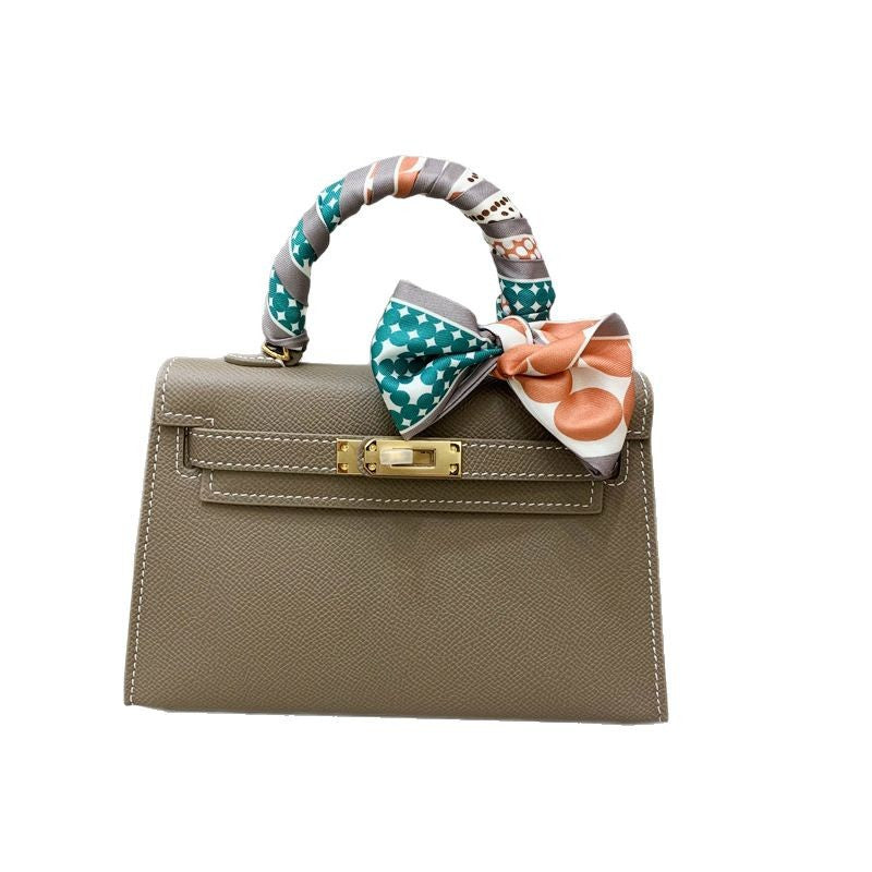 Women's Kelly Hand Palm Print Version Genuine Leather Handbags
