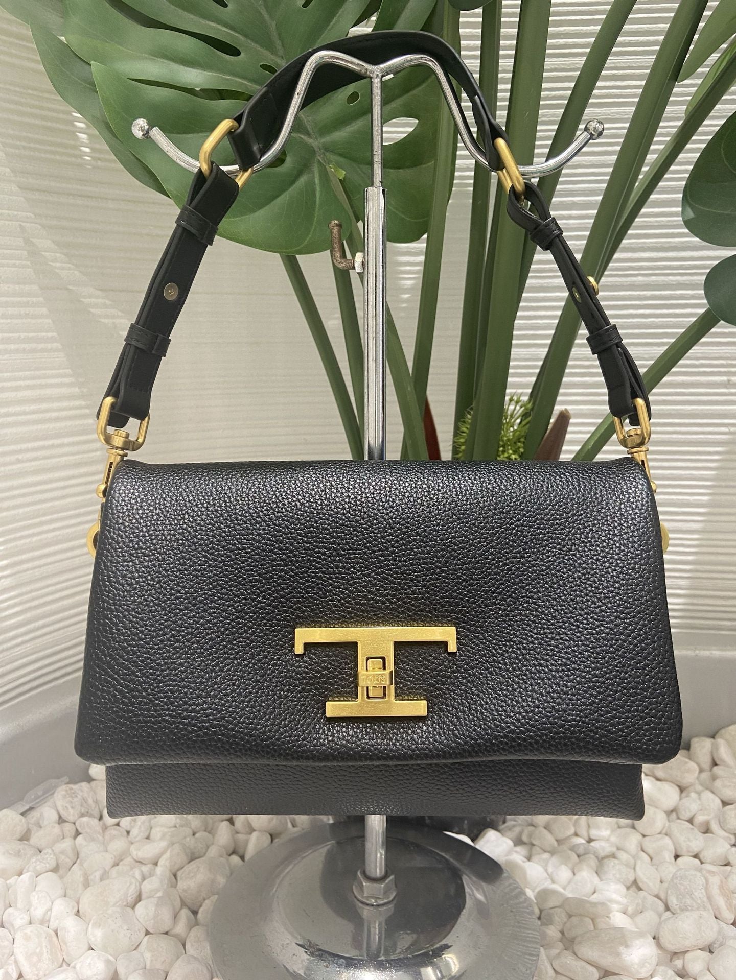 Women's Lychee Pattern Cow Leather Cloud Underarm Shoulder Bags