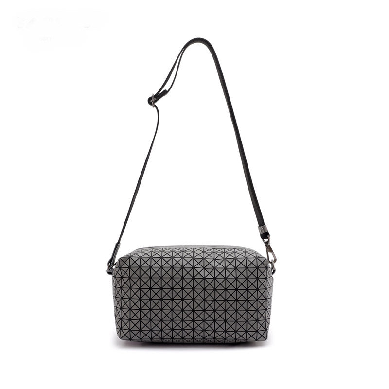 Women's Original Geometric Diamond Silicone Plaid Saddle Shoulder Bags