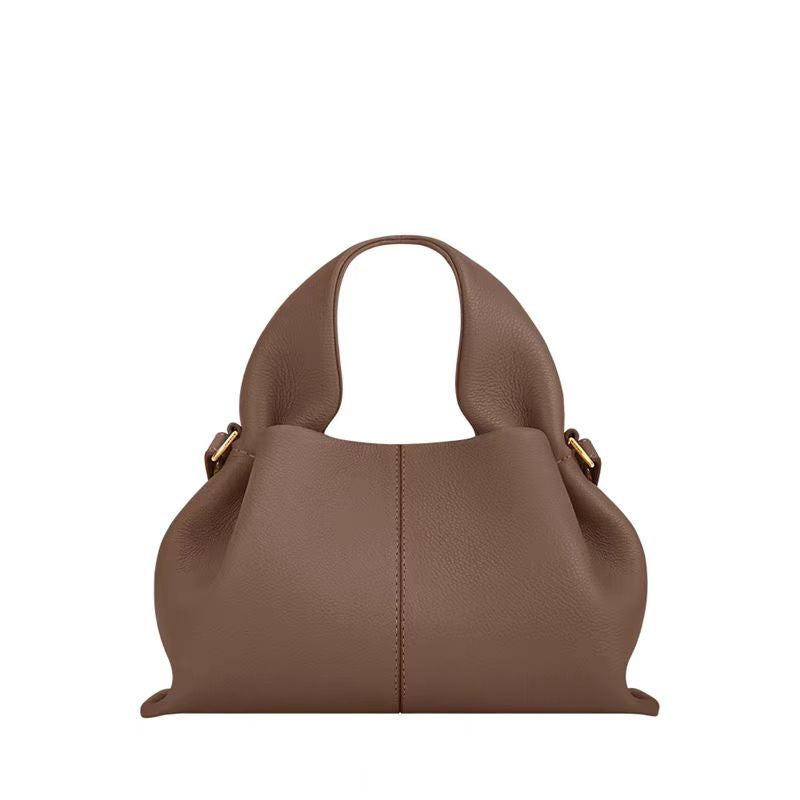 Durable Dumpling French Minority Cowhide Cloud Crossbody Bags