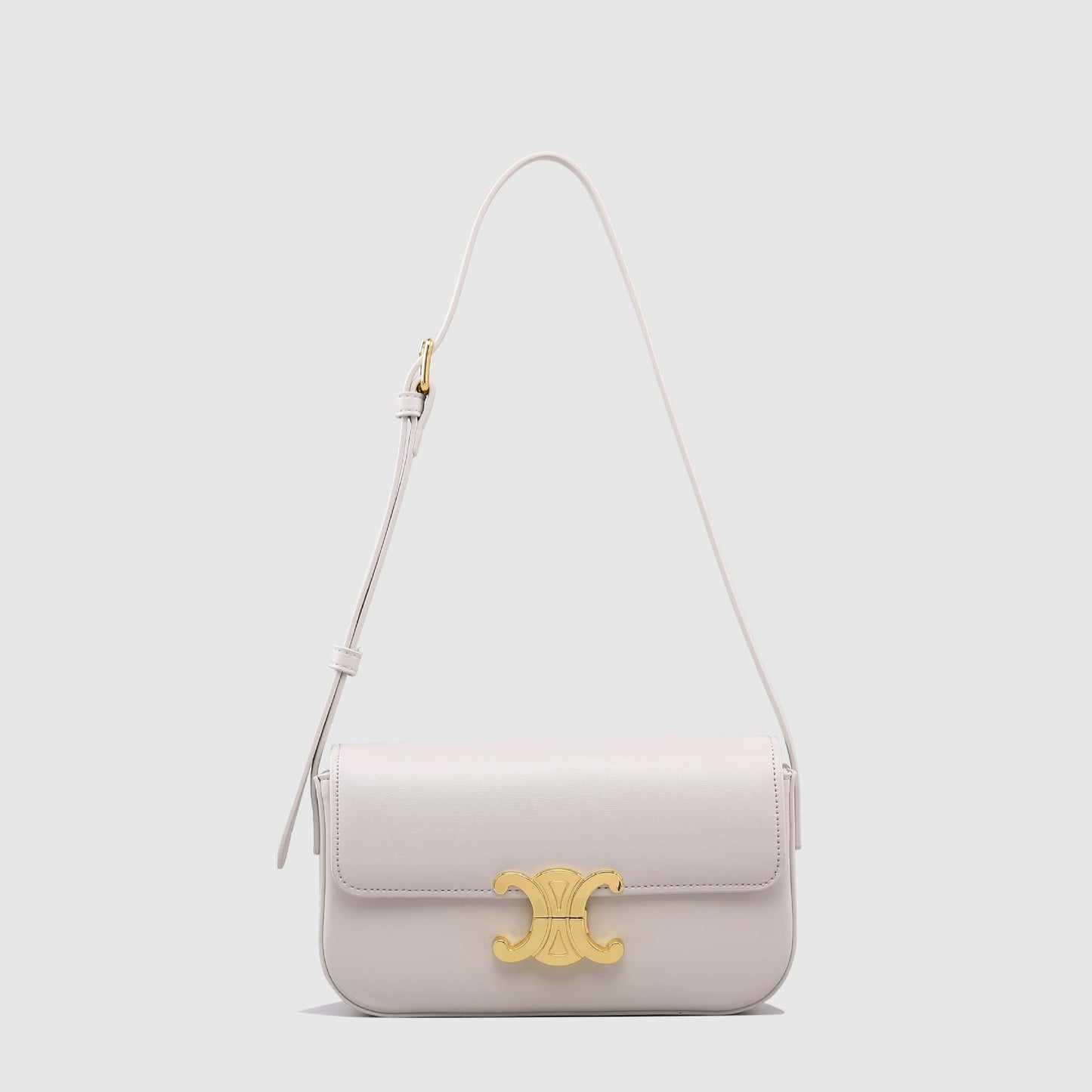 Women's Genuine Leather Arc Baguette Retro Classic Armpit Bags