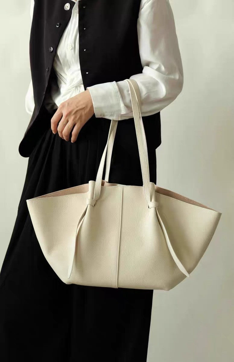 Matching First Layer Soft Cowhide Portable Wings Shoulder Bags